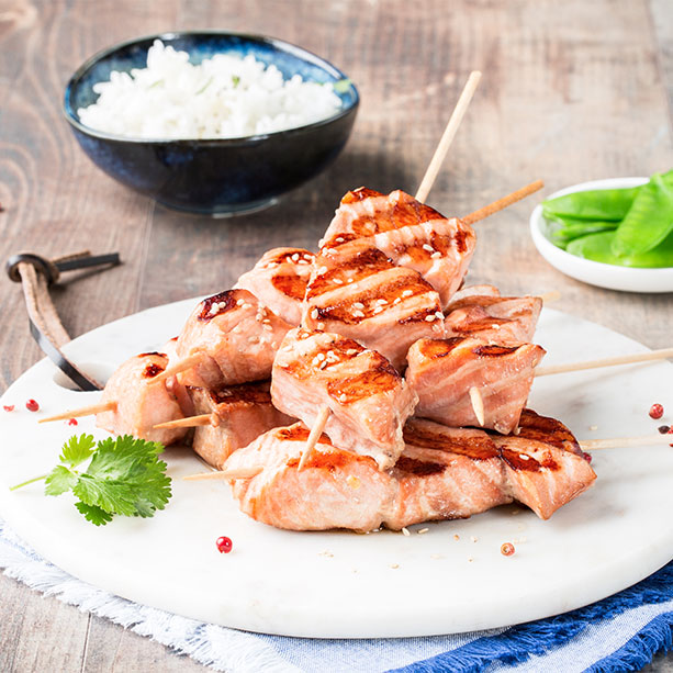 Yakitori au saumon