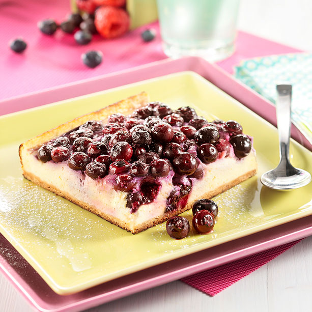 Gâteau au fromage aux bleuets
