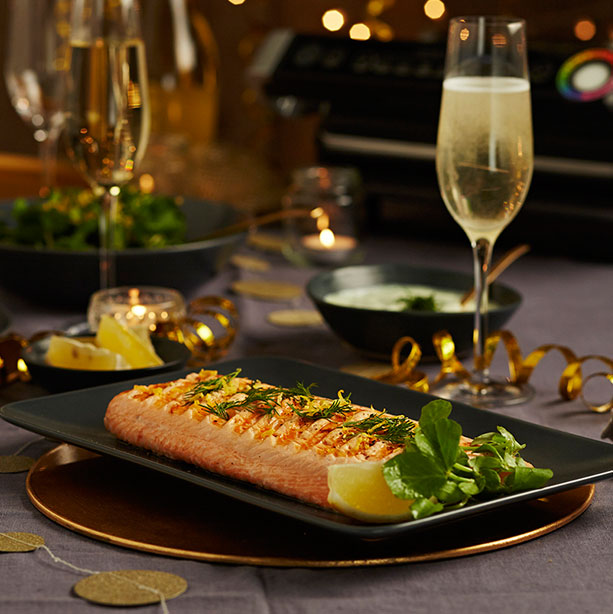 Saumon sauce crémeuse à l'aneth