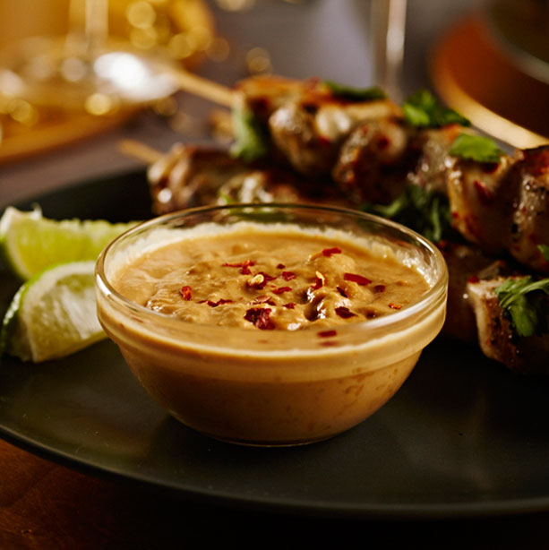 Brochettes de poulet à la sauce Satay